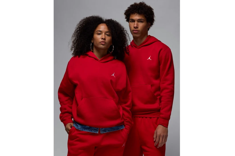 Jordan Brooklyn Fleece Ανδρικό Φούτερ με Κουκούλα Κόκκινο