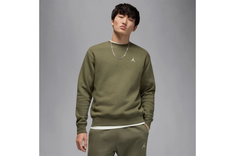 Jordan Brooklyn Fleece Ανδρική Μακρυμάνικη Μπλούζα Χακί