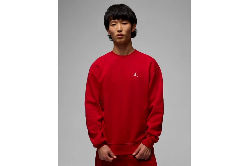 Jordan Brooklyn Fleece Ανδρική Μακρυμάνικη Μπλούζα Κόκκινη