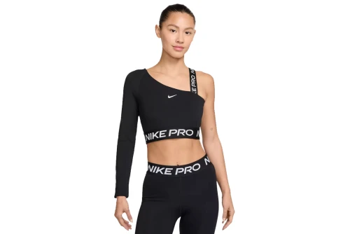 Nike Pro Shine Crop Top Μακρυμάνικο Γυναικείο (FV8100 010)