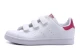 Adidas Originals Stan Smith Παιδικά Sneakers Λευκά, Φούξια