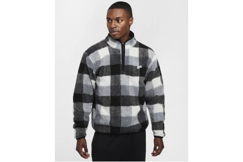 Nike Sportswear Club Winterized Sherpa Μπλούζα Fleece Με Φερμουάρ (FZ0896 010)
