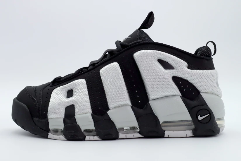 Nike Air More Uptempo Low Unisex Sneakers Μαύρα, Γκρι