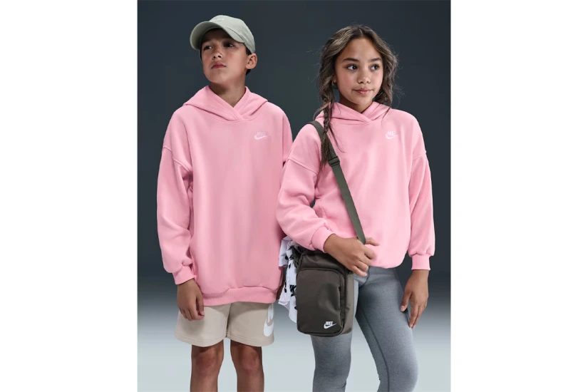 Nike Sportswear Club Fleece Παιδικό Φούτερ με Κουκούλα Ροζ