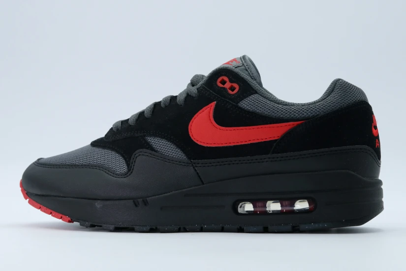 Nike Air Max 1 Essential Ανδρικά Sneakers Μαύρα, Ανθρακί, Κόκκινα