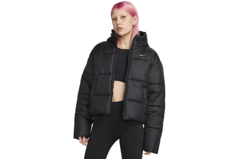 Nike Sportswear Classic Γυναικείο Puffer Μπουφάν Μαύρο
