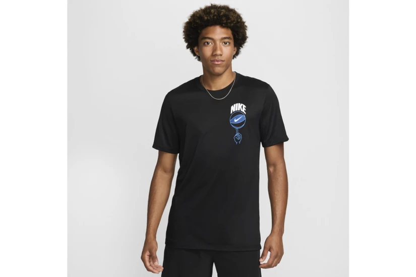 Nike Dri-Fit Basketball Ανδρικό Κοντομάνικο T-Shirt Μαύρο