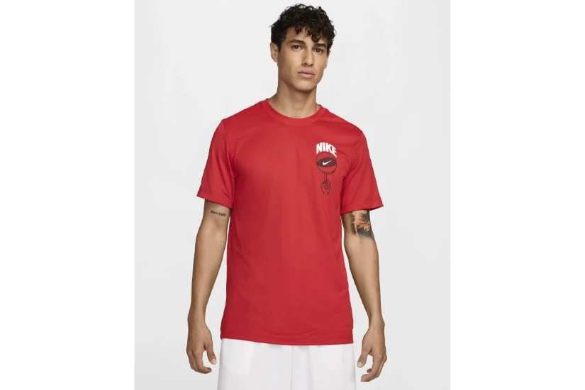 Nike Dri-Fit Basketball Ανδρικό Κοντομάνικο T-Shirt Κόκκινο
