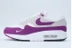 Nike Air Max 1 87 Textile Sneakers Λευκά, Μωβ, Γκρι