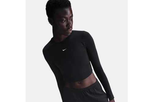 Nike Sportswear Chill Knit Crop Top Μακρυμάνικο Γυναικείο (HF5322 011)