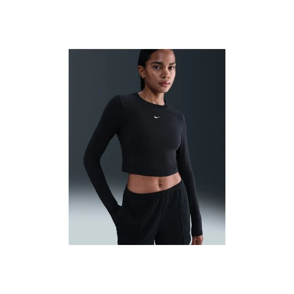 Nike Sportswear Chill Knit Crop Top Μακρυμάνικο Γυναικείο (HF5322 013)