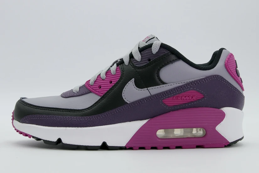 Nike Air Max 90 Sneakers Μαύρα, Μωβ, Γκρι Σκούρο, Λευκά