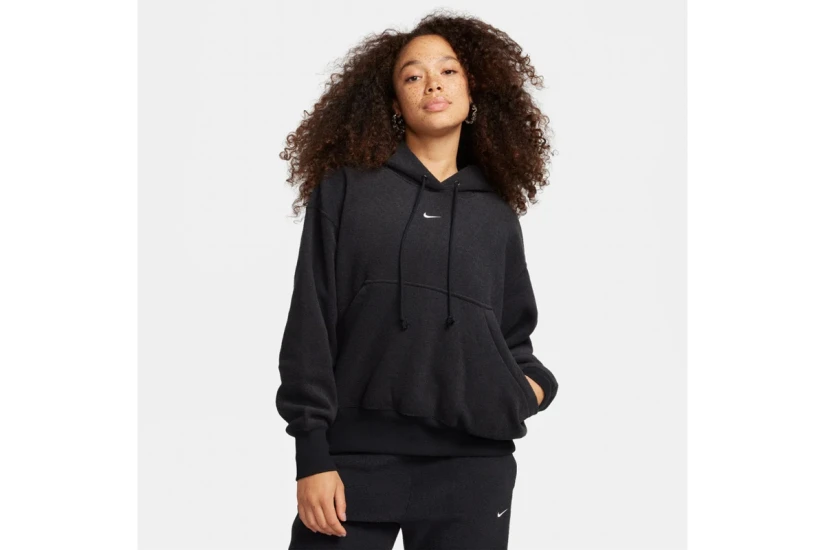 Nike Sportswear Phoenix Fleece Γυναικείο Φούτερ Με Κουκούλα Μαύρο