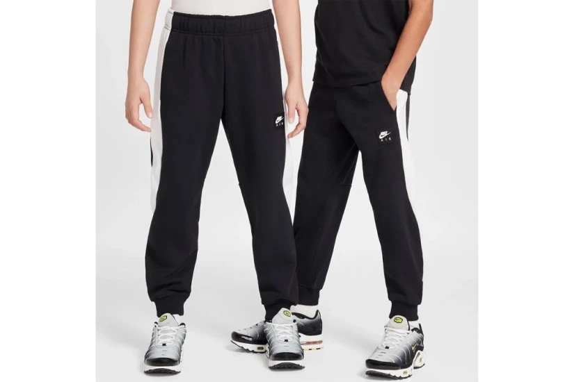 Nike Air Fleece Παιδικό Παντελόνι Φόρμας Μαύρο, Λευκό