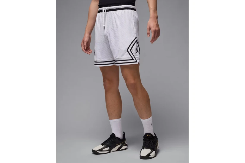 Jordan Sport Dri-FIT Mesh Diamond Ανδρική Μπασκετική Βερμούδα Λευκή