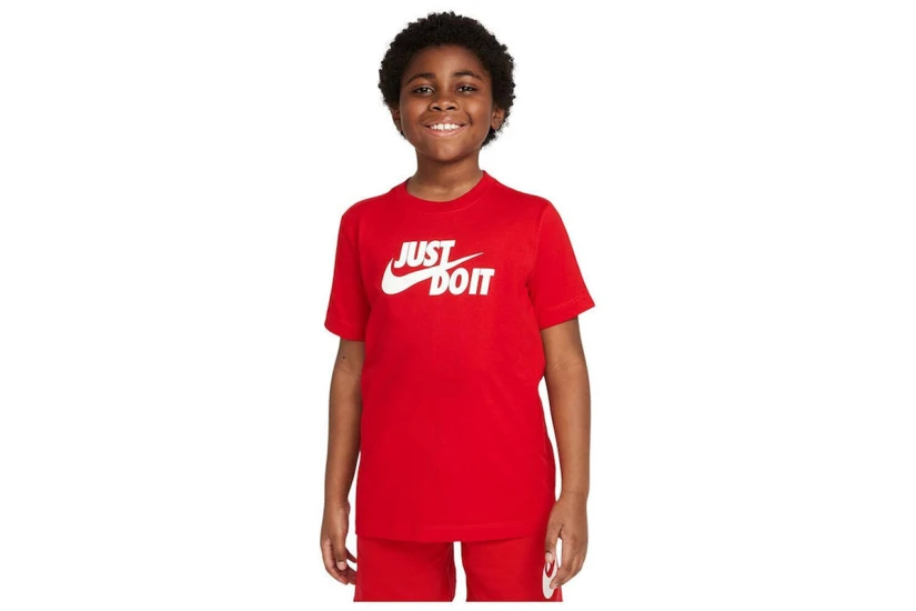 Nike Sportswear Παιδικό Κοντομάνικο T-Shirt Κόκκινο, Λευκό