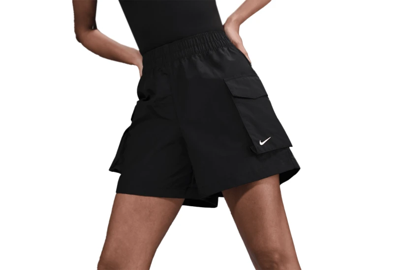 Nike Sportswear Essential Woven Cargo Γυναικείο Αθλητικό Σορτς Μαύρο