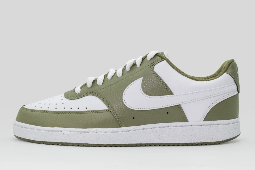 Nike Court Vision Low Ανδρικά Sneakers Λευκά, Λαδί