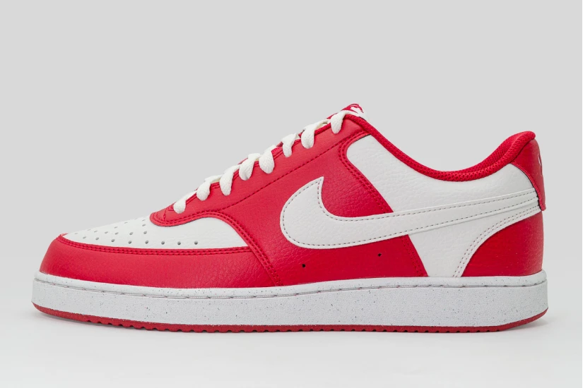 Nike Court Vision Low Ανδρικά Sneakers Κόκκινα, Λευκά