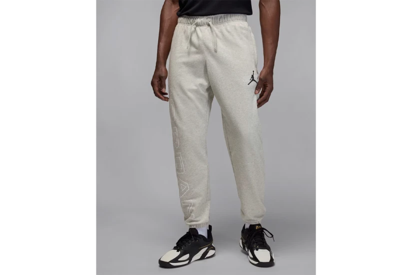Jordan Sport Crossover Fleece Ανδρικό Παντελόνι Φόρμας Γκρι, Λευκό