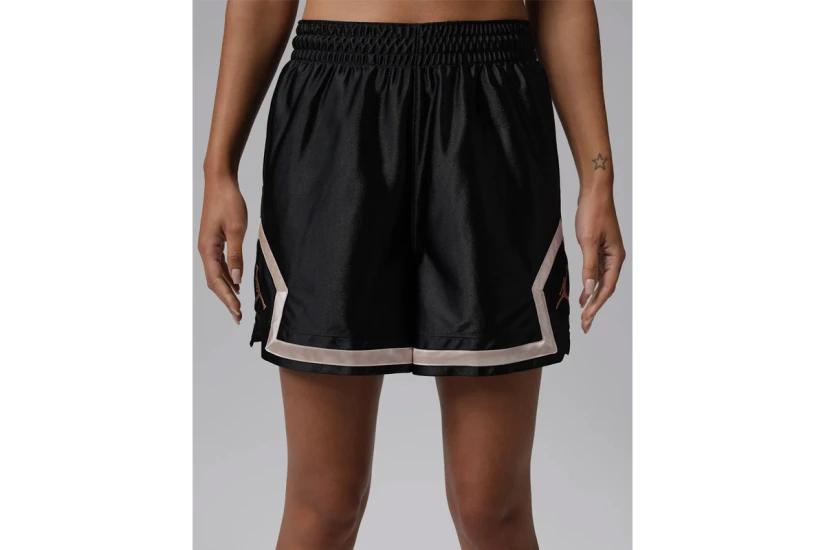 Jordan Sport Dri-FIT Diamond Γυναικεία Μπασκετική Βερμούδα Μαύρη, Εκρού, Χρυσή