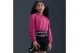 Nike Pro Fleece Dri-FIT Παιδική Cropped Ζακέτα με Κουκούλα Ροζ, Μαύρη