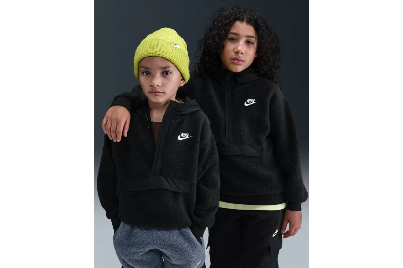 Nike Sportswear Club Fleece Club Παιδικό Φούτερ με Κουκούλα Μαύρο