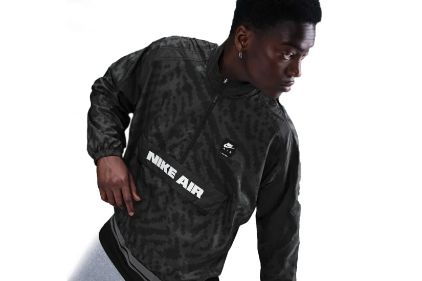 Nike Air Ανδρικό Αδιάβροχο Μπουφάν Ανθρακί, Μαύρο