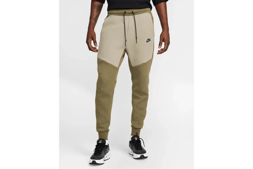 Nike Tech Fleece Ανδρικό Παντελόνι Φόρμας Χακί, Γκρι Ανοιχτό