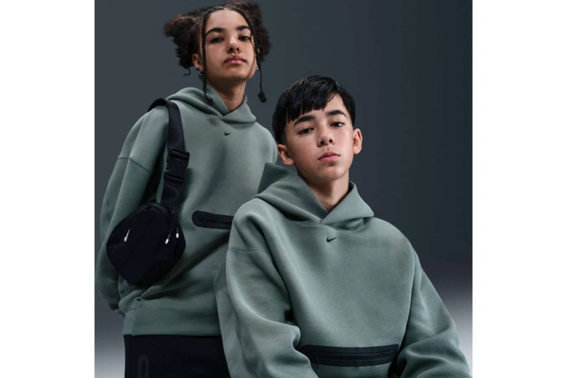 Nike Sportswear Tech Fleece Παιδικό Φούτερ με Κουκούλα Μέντα