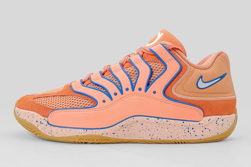 Nike KD18 Ανδρικά Μπασκετικά Παπούτσια Κοραλλί, Σομόν, Μπλε
