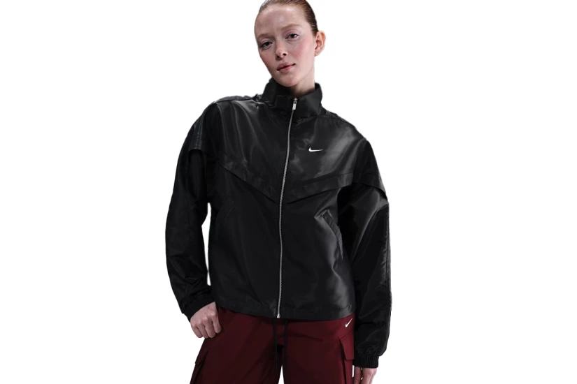Nike Sportswear Windrunner Shine Γυναικείο Αντιανεμικό Μπουφάν Μαύρο