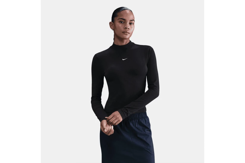 Nike Sportswear Chill Knit Γυναικεία Μακρυμάνικη Μπλούζα Μαύρη