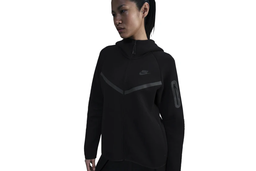 Nike Sportswear Tech Fleece Windrunner Ζακέτα με Κουκούλα Μαύρη