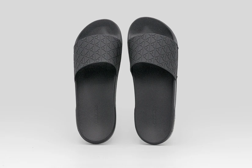 Calvin Klein Nemo Contoured Emblem Logo Sliders Γυναικείες Παντόφλες Μαύρες