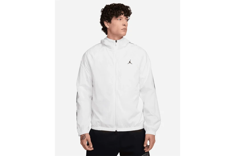 Jordan Sport Classic Ανδρικό Ελαφρύ Μπουφάν με Κουκούλα Λευκό