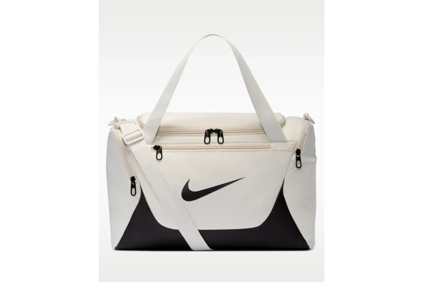 Nike Brasilia Αθλητικός Σάκος Εκρού, Μαύρος 24L