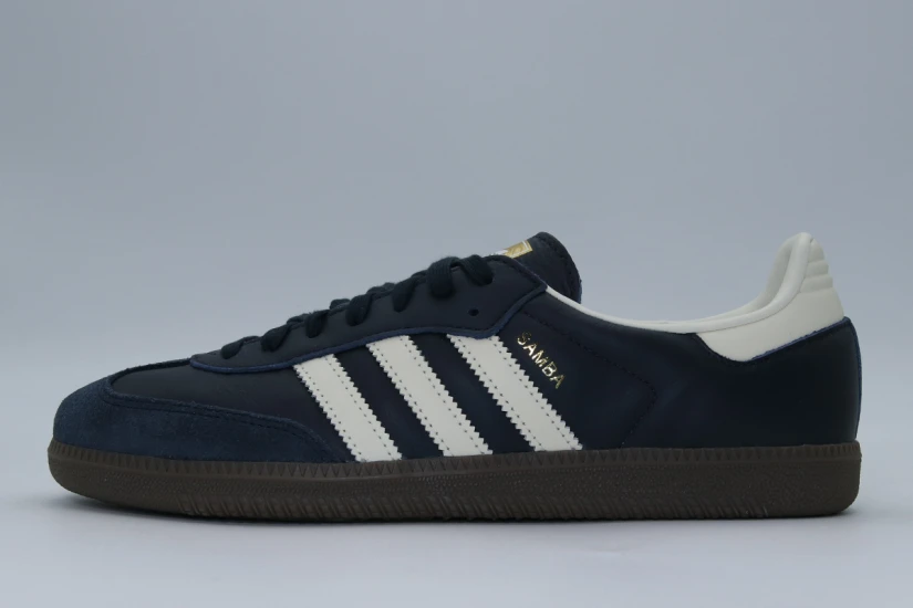 Adidas Originals Samba OG Ανδρικά Sneakers Μπλε Σκούρο, Εκρού, Καφέ