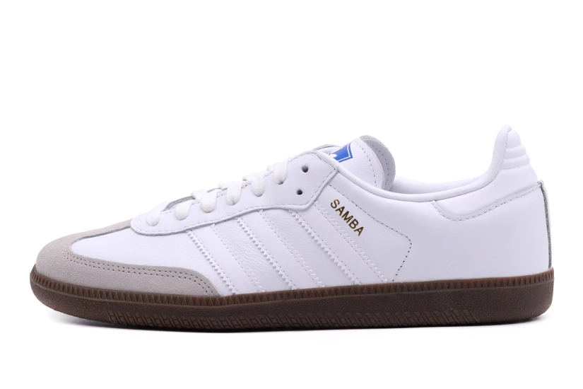 Adidas Originals Samba OG Unisex Sneakers Λευκά, Γκρι, Καφέ