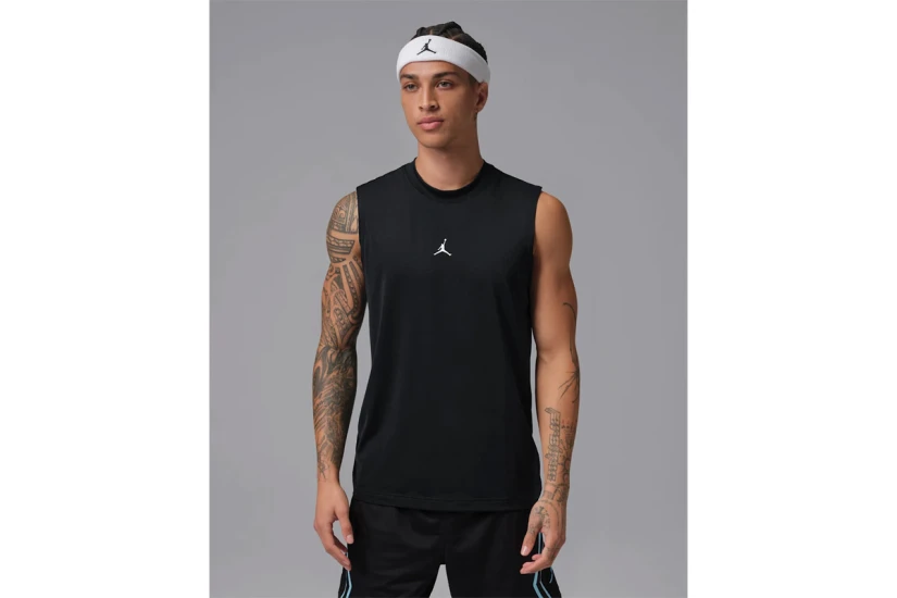 Jordan Sport Essentials Dri-FIT Ανδρική Αμάνικη Μπλούζα Μαύρη
