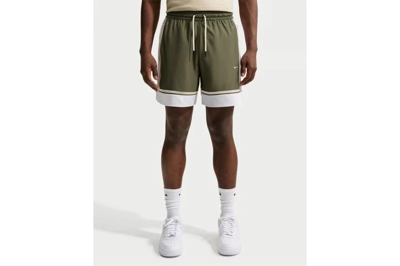 Nike Standard Issue Dri-FIT Ανδρική Μπασκετική Βερμούδα Λαδί, Λευκή, Εκρού