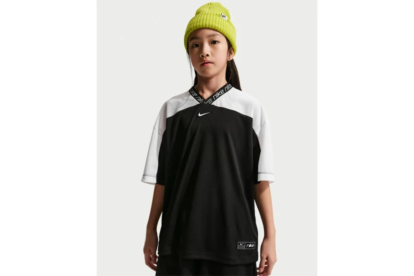 Nike Sportswear Dri-FIT Παιδικό Jersey T-Shirt Μαύρο, Λευκό