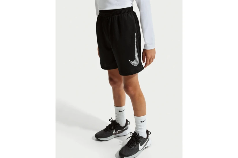 Nike Multi Dri-FIT Training Παιδική Αθλητική Βερμούδα Μαύρη, Λευκή