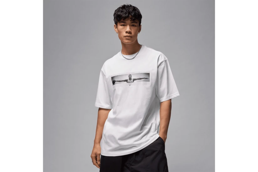 Jordan Wings Photo Ανδρικό Κοντομάνικο T-Shirt Λευκό
