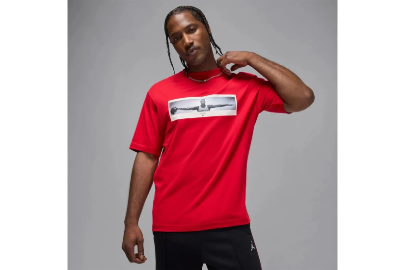 Jordan Wings Photo Ανδρικό Κοντομάνικο T-Shirt Κόκκινο