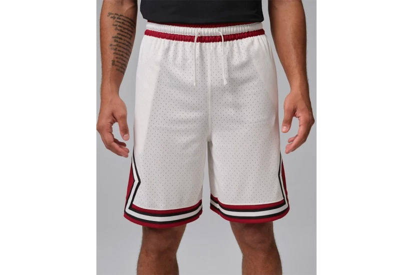 Jordan Diamond Dri-FIT Ανδρική Μπασκετική Βερμούδα Λευκή, Κόκκινη