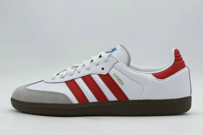 Adidas Originals Samba OG Ανδρικά Sneakers Λευκά, Κόκκινα, Γκρι, Καφέ