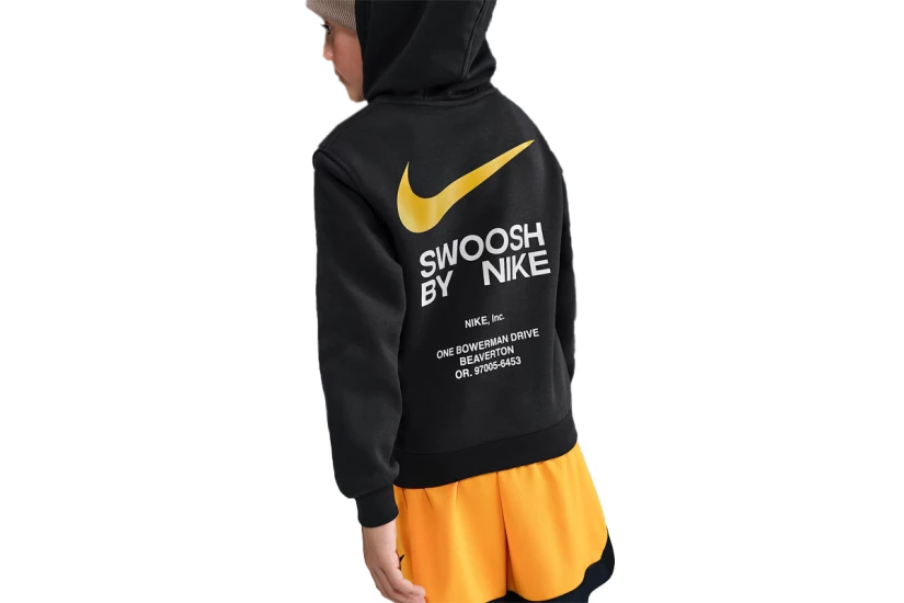 Nike Sportswear Club Fleece Παιδικό Φούτερ με Κουκούλα Μαύρο