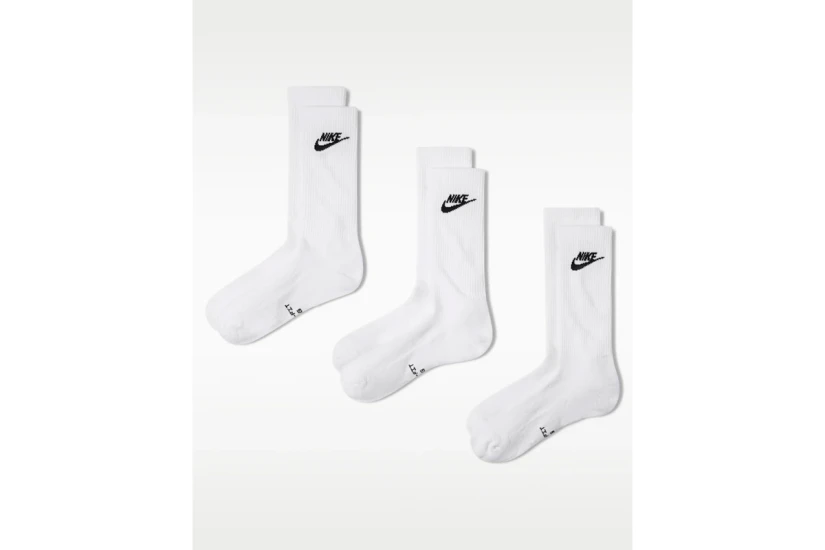 Nike Everyday Elevated Κάλτσες μέχρι τη Γάμπα Λευκές 3 Ζευγάρια
