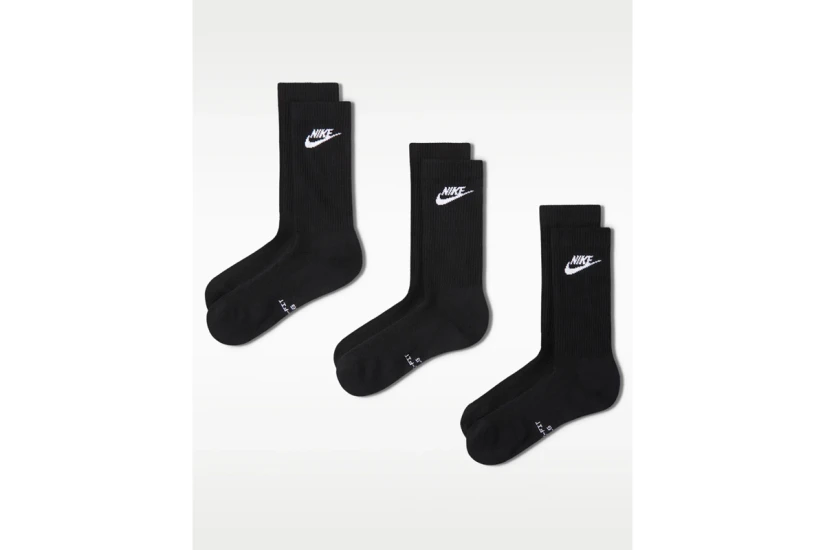 Nike Everyday Elevated Κάλτσες μέχρι τη Γάμπα Μαύρες 3 Ζευγάρια